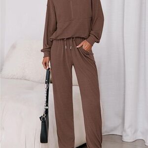 Women's PrettyGarden Brown Lounge Set